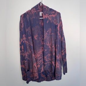 Athleta Tie Dye Purple & Pink Cardigan